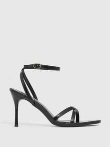 CUCCOO SZL 女士优雅简约高跟凉鞋，通勤必备 - 黑色 - 查看 3