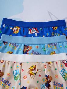 SHEIN | PAW Patrol 卡通印花可爱舒适男童三角裤 - 藍色 - 查看 7