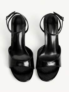 CUCCOO CHICEST Giày cao gót nữ, sandal đế xuồng, thiết kế khóa cài, thanh lịch, phù hợp cho công sở và hẹn hò. - màu đen - Xem 2