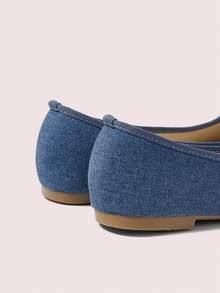 CUCCOO DOLLMOD 小蝴蝶结可爱女士平底鞋 - 藍色 - 查看 4