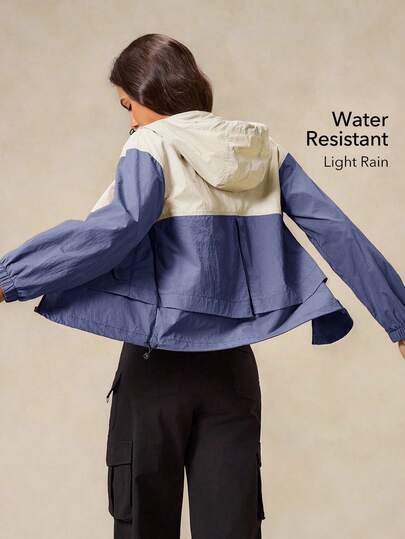 OutZeal Women Outdoor Jacket Hiking Camping Water-Resistant Lightweight Hood Windbreaker Outdoor Tops