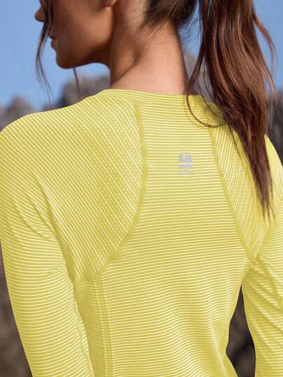 In My Nature 여성 스트라이프 크루넥 캐주얼 다용도 데일리웨어 아웃도어 티셔츠