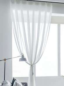 Cirelle 1pc Sheer Curtain For Living Room – Semi Sheer Voile Panel, Light Filtering Privacy Drape For Bedroom, Rod Pocket Design - multicolor - View 8