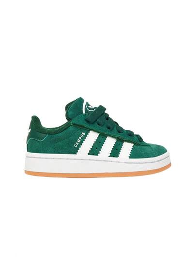 Adidas Campus 00s Comfort Closure Elastic Lace Kids Shoes Dark Green / Cloud White / Gum JQ6385