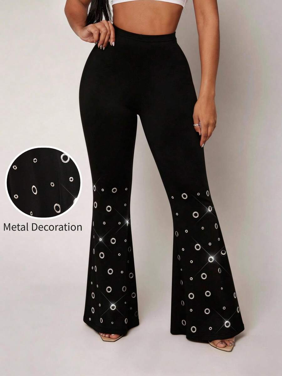 SHEIN SXY Damenhosen mit weitem Bein in Große Größen