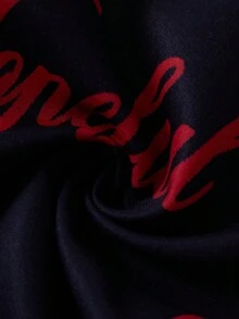 SHEIN 百搭宽松蝴蝶结印花休闲裤，适合青少年女孩日常穿着、通勤、休闲、度假、朋友聚会、街头摄影等场合。 - 紅色 - 查看 5