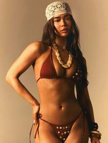 Athîral Women's Casual 2 Pieces Swimsuit - Brown - View 4