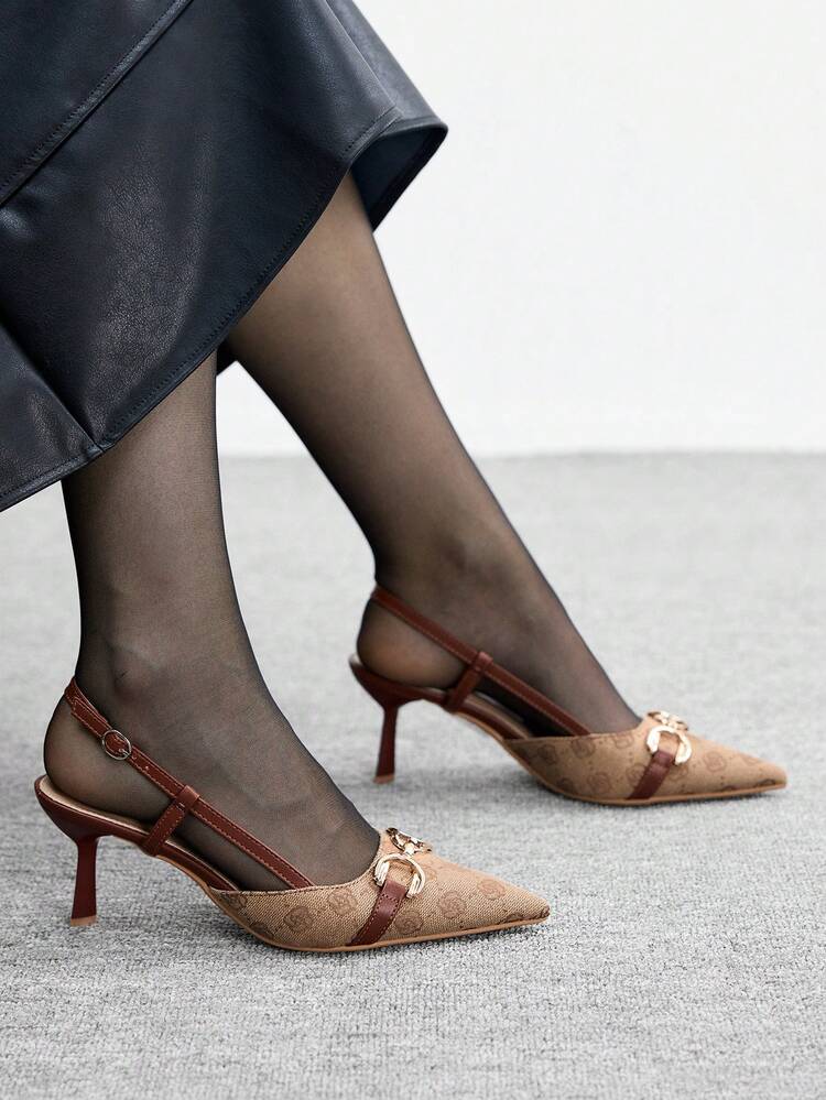 CUCCOO BIZCHIC Pointed Toe Casual Minimalist Backless Women Pumps, Commuting Style