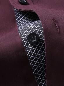 Manfinity Mode Men's Casual Streetwear Short Sleeve Shirt, Summer Shirt, Formal - Chocolate Brown - View 5
