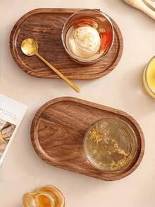 1/2/3/5件装高品质红木杯垫，带木质开槽托盘，防漏防滴，多功能，适用于假日下午茶、厨房餐厅 - 棕色 - 查看 6