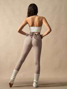 VARSIVA Solid Color High Waist Seamless Leggings - Volcanic Gray - View 3