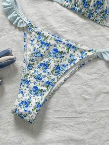 Swim Mod Bộ bikini hai mảnh in họa tiết nhiệt đới dành cho nữ, thích hợp cho kỳ nghỉ thường ngày. - Nhiều màu - Xem 5