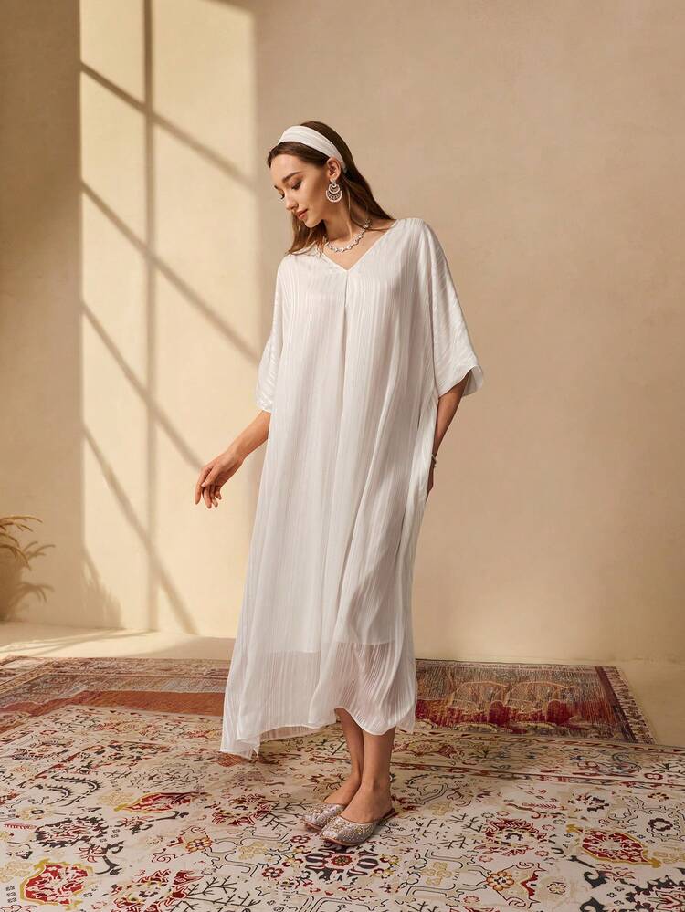 Women's White Satin Nightgown
