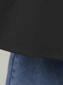 Teen Girl Contrast Trim Retro Classic Apricot Collared Waist Short Sleeve T-Shirt - Multicolor - View 6