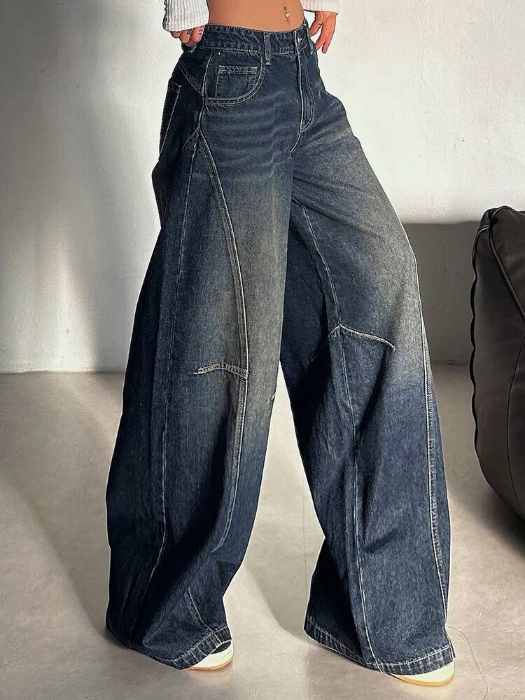 Women's Distressed Loose Fit Casual Street Style Jeans