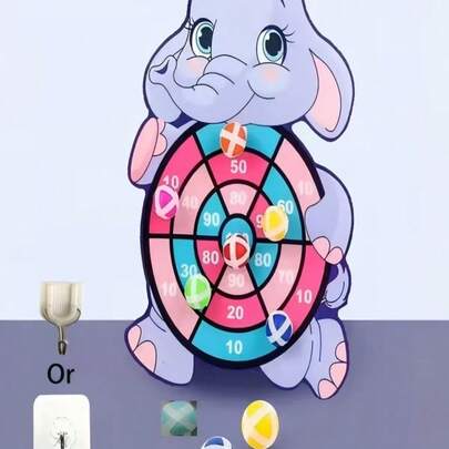 POKOJA LAND A Cartoon Elephant Projection Toy,Parent-Child Interaction And Indoor Projection Toys,Trains Children's Hand-Eye Coordination, Random Sticky Ball Colors,Children's Day, Birthday, April Fool's Day, Halloween, Thanksgiving Gifts.
