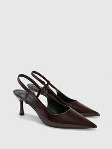 CUCCOO BIZCHIC Women Shoes Pointed Heels Commuter Simple Versatile - Black coffee - View 1
