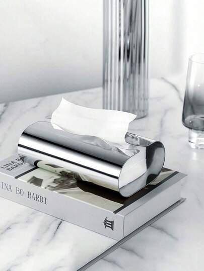 Hộp đựng khăn giấy bằng thép không gỉ kiểu dáng tối giản hiện đại, thiết kế viền lượn sóng, là lựa chọn lý tưởng để trang trí nhà cửa, phù hợp cho phòng tắm và phòng khách.