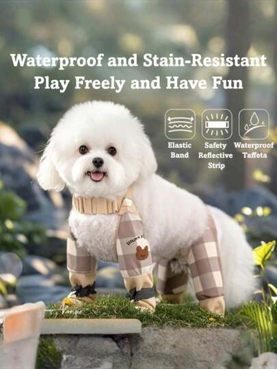 Quần chống ô nhiễm 4 mùa cho chó + Dây đeo điều chỉnh được, chống bụi, chống thấm nước, chống trượt, bảo vệ bàn chân cho chó nhỏ, thích hợp cho đi bộ và leo núi, ủng bảo vệ bàn chân cho chó nặng từ 3-22lbs, 5 màu