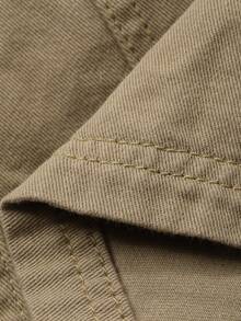 DAZY Women's Regular Waist Super Short Street Casual Washed Denim Mini Skirt Y2k - Khaki - View 8