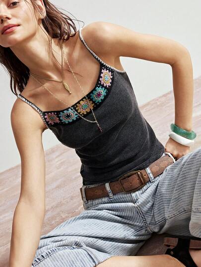 Bohemela Women's Casual Solid Color Knit Vest