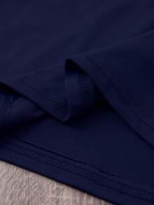 EMERY ROSE 女士海龟花卉印花短袖休闲圆领T恤 - 藏蓝色 - 查看 4