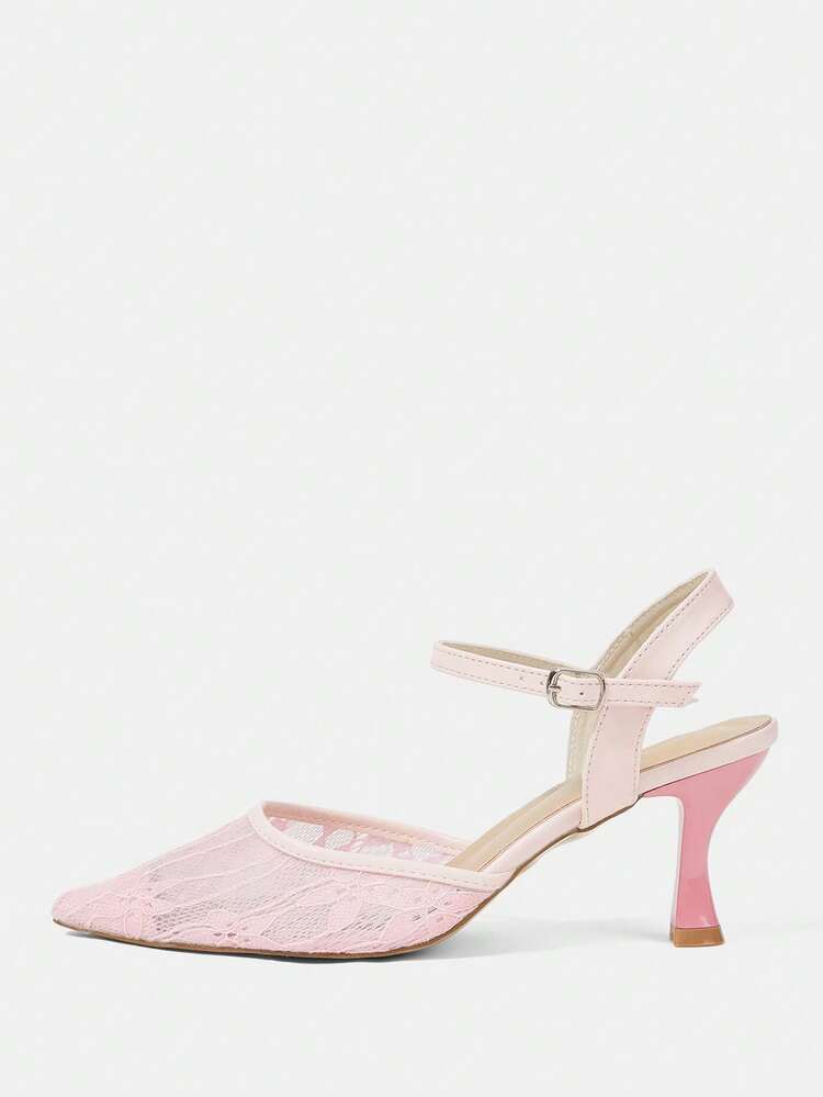 CUCCOO HITCHD Women's Pointed Toe Buckle Design Elegant High Heel Shoes For Party Summer Shoes Wedding Shoes Bride Shoes