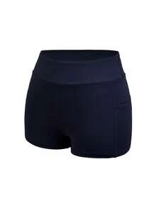 Cheerettes Vestido deportivo de mujer con espalda de tirantes de contraste y shorts - Azul - Ver 4