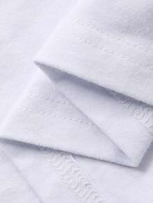 DAZY Women's Loose Casual Business Short Sleeve T-Shirt, Stand Collar, Fashion Office Wear, Spring & Summer - White - View 3