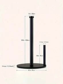 Stainless Steel Paper Towel Holder - Sturdy Weighted Base, Easy-Tear Design, Suitable For Kitchen And Bathroom Countertops. - Multicolor - View 2