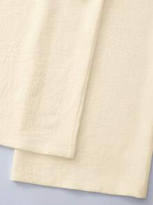GlowEve Pantalones anchos de moda de verano para mujer con cinturón tejido, pantalones largos sueltos y holgados de lino, apropiados para salidas diarias y vacaciones - Albaricoque - Ver 3