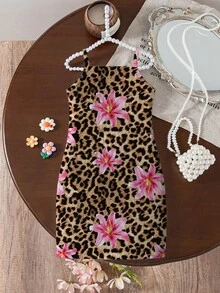 1件装 女童夏季新款露肩吊带罗纹面料白色简约百搭度假连衣裙 - 白色 - 查看 2