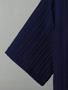 2pcs Teen Boys Casual Street Urban Short Sleeve Shirt And Pants Set - Navy Blue - View 3