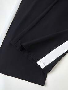 Tween Girls' Classic Casual Black Pants,Simple & Comfortable Knit Fabric For Lounging,Outdoor,Sports,White,Winter,Athletic,Back-To-School Versatile - Black - View 4