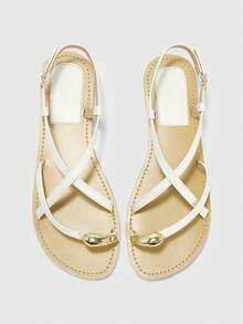 CUCCOO BIZCHIC Women's Flat Sandals - Apricot - View 4