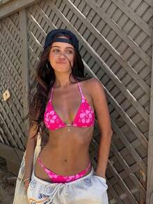Swim Vcay Bộ bikini hai mảnh in họa tiết nhiệt đới dành cho nữ, thích hợp cho kỳ nghỉ thường ngày. - Nhiều màu - Xem 7