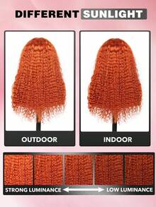 13X4 Transparent Lace Ginger Orange Deep Wave Lace Front Wigs This Wig For Women Features 180% Density Pre-Plucked Baby Hair And Offers A Curly Wet And Wavy Style - S350 - View 6