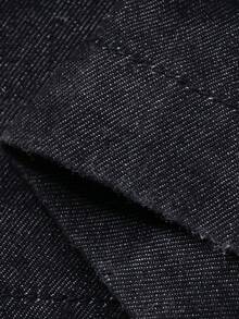 DAZY Women's Collared Sleeveless Casual Denim Jumpsuit Summer - Black - View 7