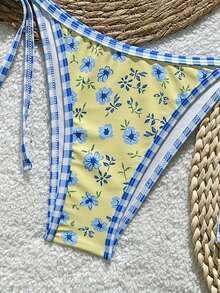 Swim Mod Nuevo conjunto de bikini con estampado floral pequeño para primavera/verano - Multicolor - Ver 8
