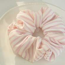 A Cute Striped Hair Accessory,French Country Sweet Style Large Intestine Hair Band Lace Floral Bathroom Hair Accessory, Suitable For Daily Decoration And Festival Gifts - multicolor - View 8
