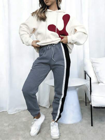 Conjunto Sudadera Capucha Pantalón Deportivo Mujer 2 Piezas