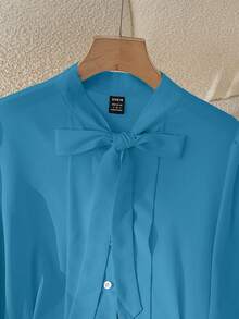 GlowEve Camisas elegantes y de oficina para otoño para damas - Azul - Ver 5