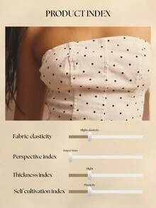 Aralina Strapless Structured Polka Dot Stretch Fabric Body Contouring Feminine Chic  Driven Summer Ready Two Piece Set - Beige - View 8