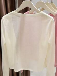 Resyla Women's Solid Color Casual Lightweight Cardigan, Spring/Summer - Light Yellow - View 2
