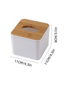 1 pieza Portapañuelos de plástico de alta calidad y durable, de tamaño estándar, con abertura grande, dispensador de papel de pañuelos cuadrado, resistente al agua, fácil de limpiar, de unicolor para la sala de estar, mesa de café, dormitorio, oficina, decoración del hogar - Multicolor - View 10