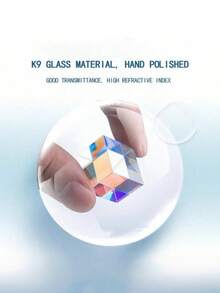 Optical Glass X Cube Birefringent Cube: Prism Rgb Merger Separator, Educational Gift, Classroom Physics, Suitable For Ages 14 And Up - Multicolor - View 6