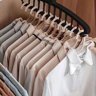 1/2 chiếc Móc treo quần áo đa năng tiết kiệm không gian, giá đựng quần áo bằng nhựa, móc treo quần áo gấp gọn di động tiện dụng cho du lịch, nhà cửa, chống trượt, có quai đeo vai, vật dụng thiết yếu hàng ngày