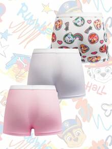 SHEIN | PAW Patrol Calzones elásticos con estampado de dibujos animados para niñas - Rosa - Ver 2