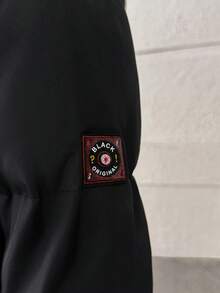 Hooded Long Padded Coat With Clean Quilted Construction, Crafted For A Bold Y2K Silhouette - Black - View 6