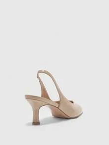 CUCCOO BIZCHIC 女士时尚黑色尖头细高跟鞋，配有踝带，适合通勤、约会、派对、办公室、工作等场合。 - 駝色 - 查看 8